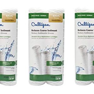 Culligan CW-MF FilterCartridge Filter Cartridge, White, Sold as 3 Pack, 6 Filters Total