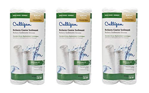 Culligan CW-MF FilterCartridge Filter Cartridge, White, Sold as 3 Pack, 6 Filters Total