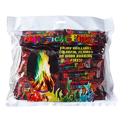 Mystical Fire Extreme Color Changing Flames for Wood Burning Fire Pits, Campfires (50 Packets)