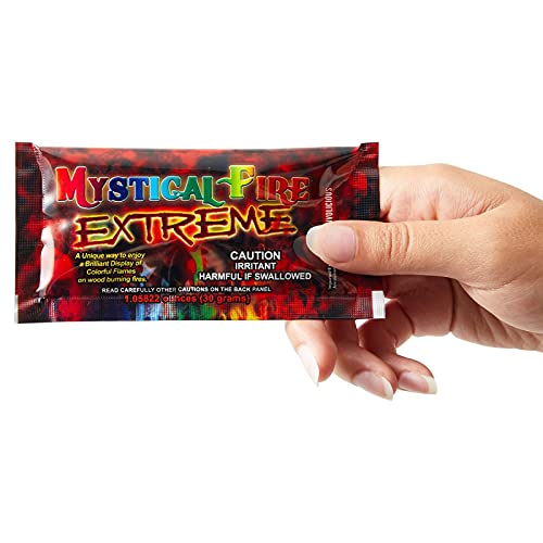 Mystical Fire Extreme Color Changing Flames for Wood Burning Fire Pits, Campfires (50 Packets)