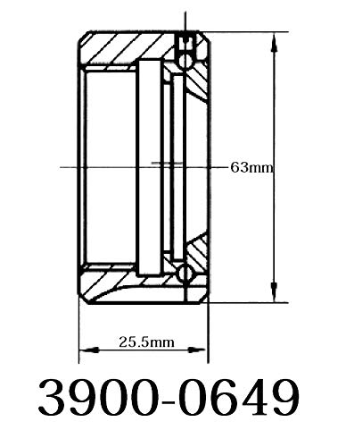 HHIP 3900-0649 Collet Chuck Nut, ER-40 B-Type M50 x 1.5 Er, 25.5 mm