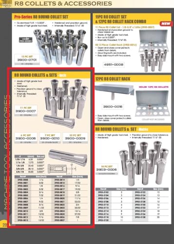 HHIP 3900-0806 R8 Round Collet, 1/4"