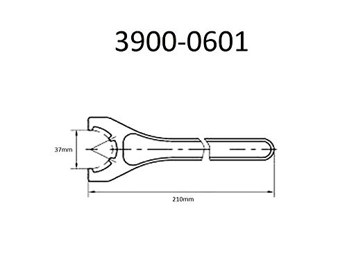 HHIP 3900-0601 ER-25 Slotted Wrench for ER Chuck Nut, 37 mm