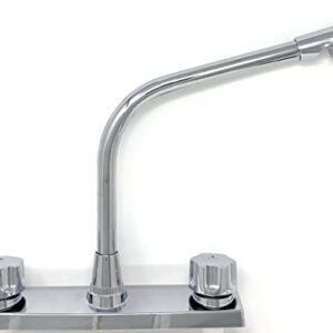 Two-Handle 8" Plastic Body Kitchen Faucet with Chromed Finish [1022 P] - Grifo de Plastico de Calidad para baño o cocina