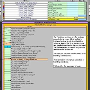 Price Zip General Home Construction and Renovation Pricing Excel Template (BEST Value)... Price by simple everyday questions