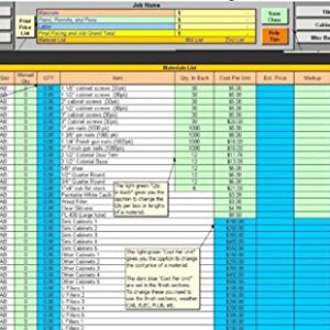 Kitchen and Bathroom Construction and Renovation Pricing Excel Template... Price by simple everyday questions