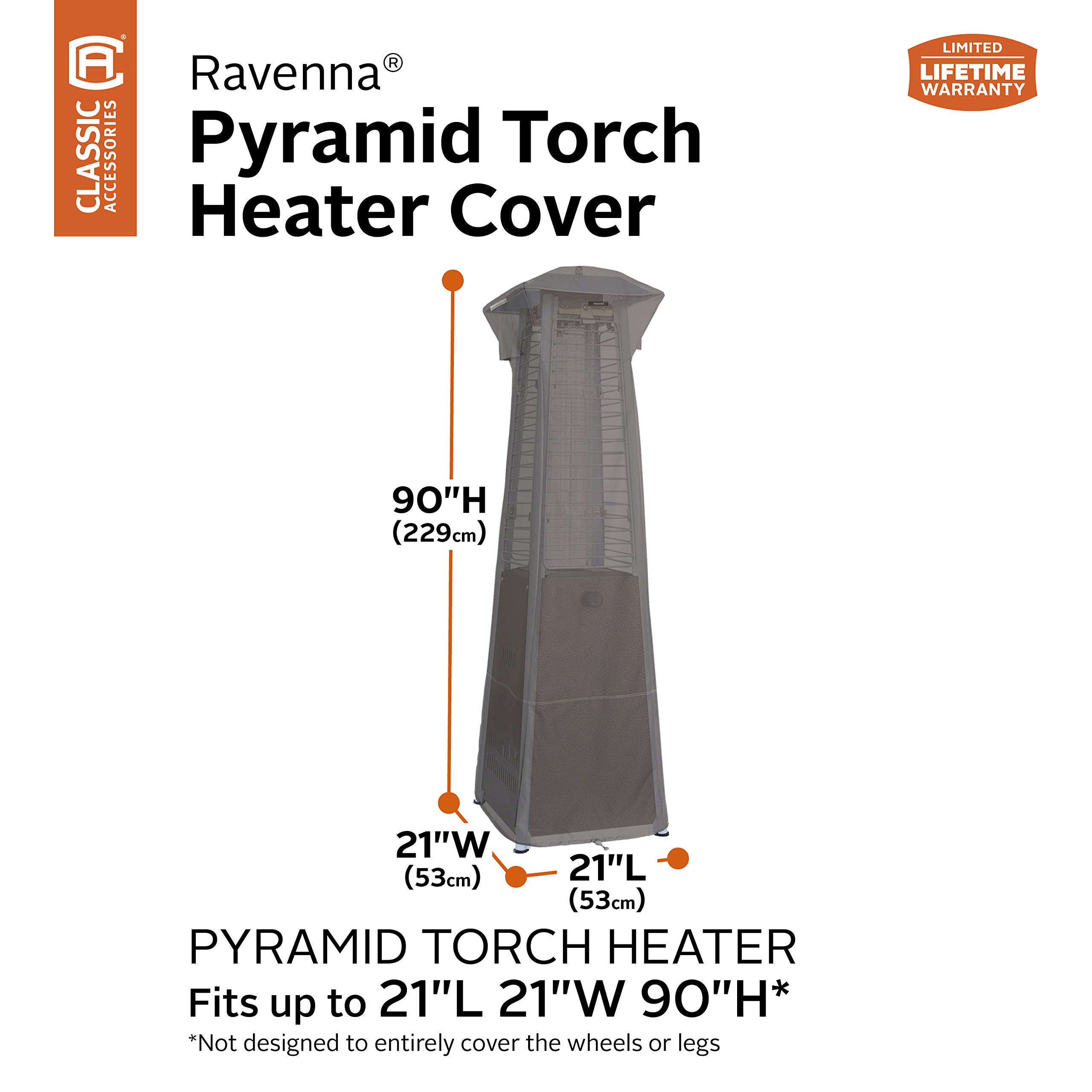 Classic Accessories Ravenna Water-Resistant 21 Inch Pyramid Torch Patio Heater Cover