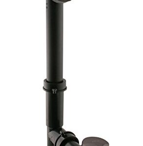 Westbrass Y593144-12 14" Black Tubular Bath Waste & Overflow Assembly with Tip-Toe Drain Plug and Two-Hole Faceplate, 1-Pack, Oil Rubbed Bronze