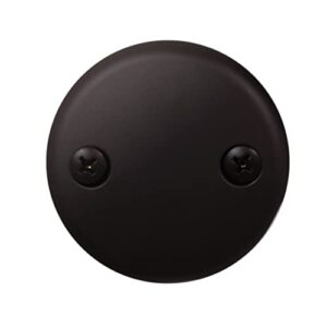 Westbrass Y593144-12 14" Black Tubular Bath Waste & Overflow Assembly with Tip-Toe Drain Plug and Two-Hole Faceplate, 1-Pack, Oil Rubbed Bronze