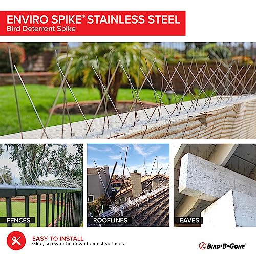 Bird B Gone MMENV-50 Steel Envirospike-50 Feet Bird Spikes