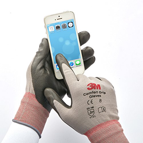 3M Electrical Markets Division unisex adult 3M COMFORT GRIP GLOVE CGL GU GENERAL USE SIZE L FOAMED NITRILE PALM PROVIDES EXCELLENT GRIP EVEN, Grey, Large Pack of 2 US