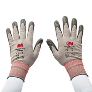 3M Electrical Markets Division unisex adult 3M COMFORT GRIP GLOVE CGL GU GENERAL USE SIZE L FOAMED NITRILE PALM PROVIDES EXCELLENT GRIP EVEN, Grey, Large Pack of 2 US