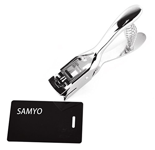 Samyo Hand Held ID Card Slot Hole Punch Metal Puncher Plier Punching Tool for ID Card Badge PVC Photo Tag