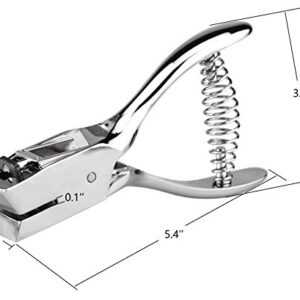 Samyo Hand Held ID Card Slot Hole Punch Metal Puncher Plier Punching Tool for ID Card Badge PVC Photo Tag