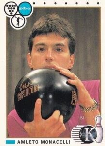 amleto monacelli trading card (bowling legend) 1990 kingpins #6