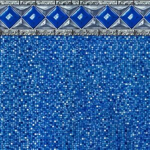 smartline crystal tile 24-foot round liner | unibead style | 54-inch wall height | 25 gauge virgin vinyl material | strong and durable liners | designed for steel sided above-ground swimming pools