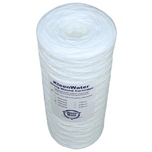 KleenWater Polypropylene String Wound Water Filter Cartridge, 5 Micron, Made in USA, Compatible with AP814 Aqua-Pure & Pentek WP5BB97P, WPX5BB97P, WP5BB975