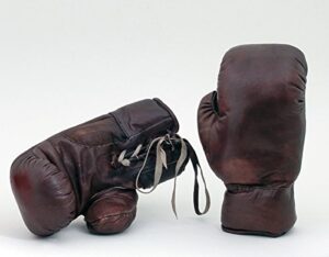 new vintage 1930's style real leather full size 12oz hand stitched boxing gloves