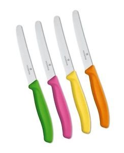 Victorinox VIC-6.7836.4US1 Swiss Classic Sets 4-Piece Utility Set (4½" Round Serrated) 1 of Each Color