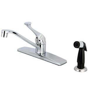 kingston brass fb0572 columbia 8" centerset kitchen faucet, 8-inch in spout reach, polished chrome