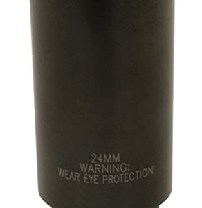 Lisle 77070 24mm Heavy Impact Socket , Black