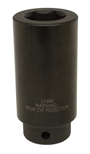 Lisle 77070 24mm Heavy Impact Socket , Black