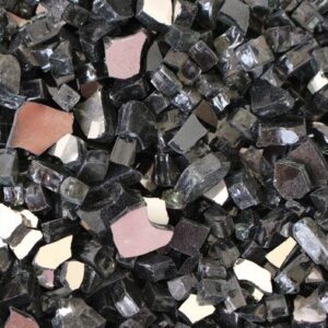 Black Reflective 1/4" Fire Pit Fire Glass 10lbs