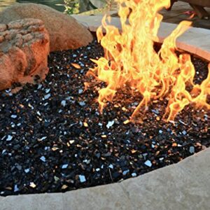 Black Reflective 1/4" Fire Pit Fire Glass 10lbs