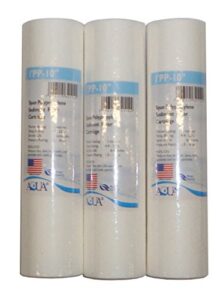 set of 3 universal 1 micron 10"x2.5" sediment filter cartridge for reverse osmosis, whole house & water filters
