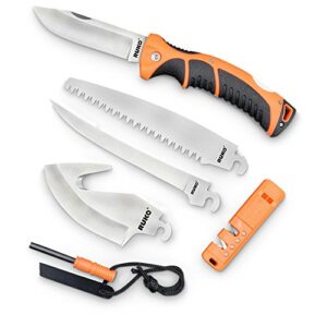 RUKO RUK0133CA Hydra-X Adventure Set with 4 Blade Patterns & Handle with WX-3D Camouflage Case, Blaze Orange