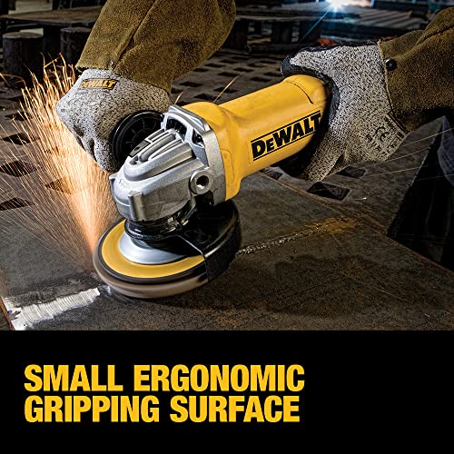 DEWALT Angle Grinder, 4.5 Inch, 11 Amp, With Paddle Switch (DWE402), Black