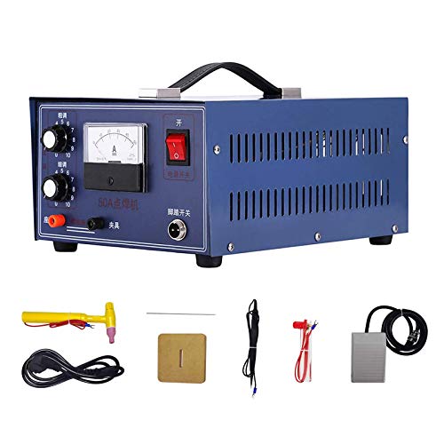 MXBAOHENG Jewelry Pulse Welding Machine Spot Welder DX-50A for Gold Silver Platinum Palladiu 500W 50A 110V