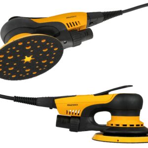 Mirka MID65020CAUS Direct Electric Random Orbital Sander, 6-Inch, Yellow, Black