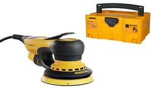 mirka mid55020caus direct electric random orbital sander, 5-inch, yellow, black