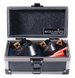 accusize industrial tools 1/4'', 1/2'' and 1-1/4'' 90 degree indexable carbide countersinks, 0046-0990