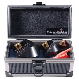 Accusize Industrial Tools 1/4'', 1/2'' and 1-1/4'' 90 Degree Indexable Carbide Countersinks, 0046-0990