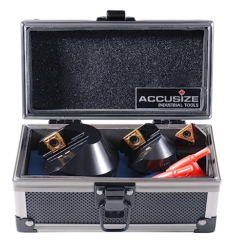 Accusize Industrial Tools 1/4'', 1/2'' and 1-1/4'' 90 Degree Indexable Carbide Countersinks, 0046-0990