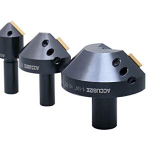 Accusize Industrial Tools 1/4'', 1/2'' and 1-1/4'' 90 Degree Indexable Carbide Countersinks, 0046-0990