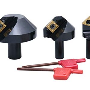 Accusize Industrial Tools 1/4'', 1/2'' and 1-1/4'' 90 Degree Indexable Carbide Countersinks, 0046-0990