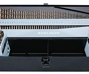 Accusize Industrial Tools M35-H.S.S. Plus 5% Cobalt 115 Pc Professional Drill Bit Set, 135 Deg Split Point, 3-in-1, 1/16-1/2'', Number 1 to 60, A to Z