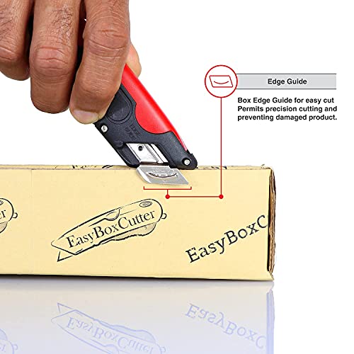 12 Pack Easycut Red Safety Box Cutters Easy Cut