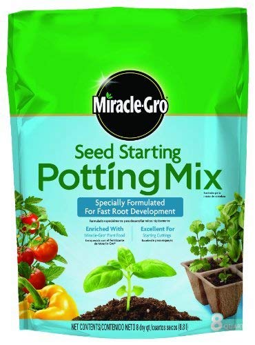 Miracle Gro 74978500 8 Qt Seed Starting Potting Mix 0.03-0.03-0.03