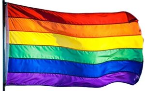 us flag factory 3x5 ft rainbow flag (sewn stripes) outdoor solarmax nylon - gay pride lesbian lgbt - uv fading resistant - premium quality - made in usa