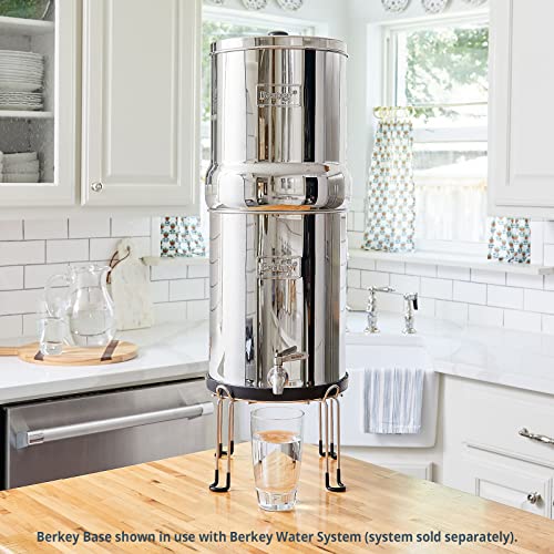 Medium Berkey Base Stainless Steel Stand Raises Your Big Berkey Water Filter System 6" Above Countertop for Easier Dispensing of Filtered Water