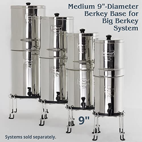 Medium Berkey Base Stainless Steel Stand Raises Your Big Berkey Water Filter System 6" Above Countertop for Easier Dispensing of Filtered Water