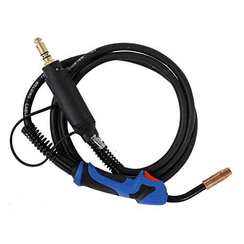 LOTOS MIG Welder Flux Core & Aluminum Gas Shielded Wire Welder with Argon Regulator, Standard MIG Gun, Brown (MIG140 120V)