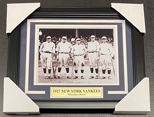 1927 NEW YORK YANKEES MURDERERS ROW 8X10 PHOTO FRAMED BABE RUTH LOU GEHRIG