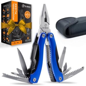 multi tool pocket knife set 15 in 1 - the ultimate christmas gift! perfect multitool for men, dad, boyfriend, scout - cool, practical, versatile multi-tool for thanksgiving, birthdays and graduations