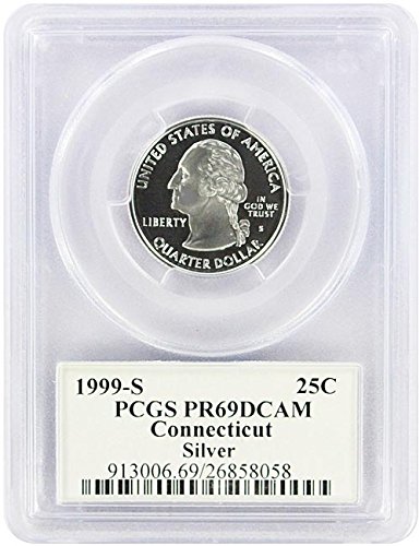 1999 Connecticut State S Silver Proof Quarter PR-69 PCGS