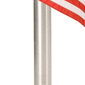 Grace Alley Flag Pole: 6 Foot Tangle Free Spinning Flag Pole. Residential or Commercial Flag Pole. Wind Resistant/Rust Free. (Silver)